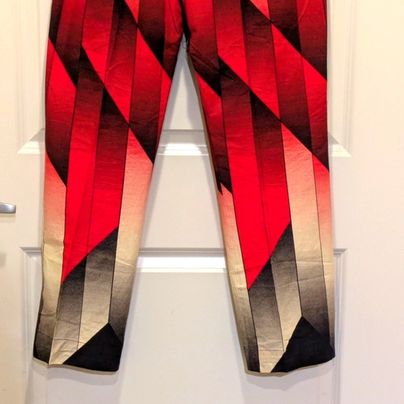 Vintage Swob M Black and Red Patterned Co-Ord Set with Belt - SEE SIZE NOTES - Picture 15 of 16